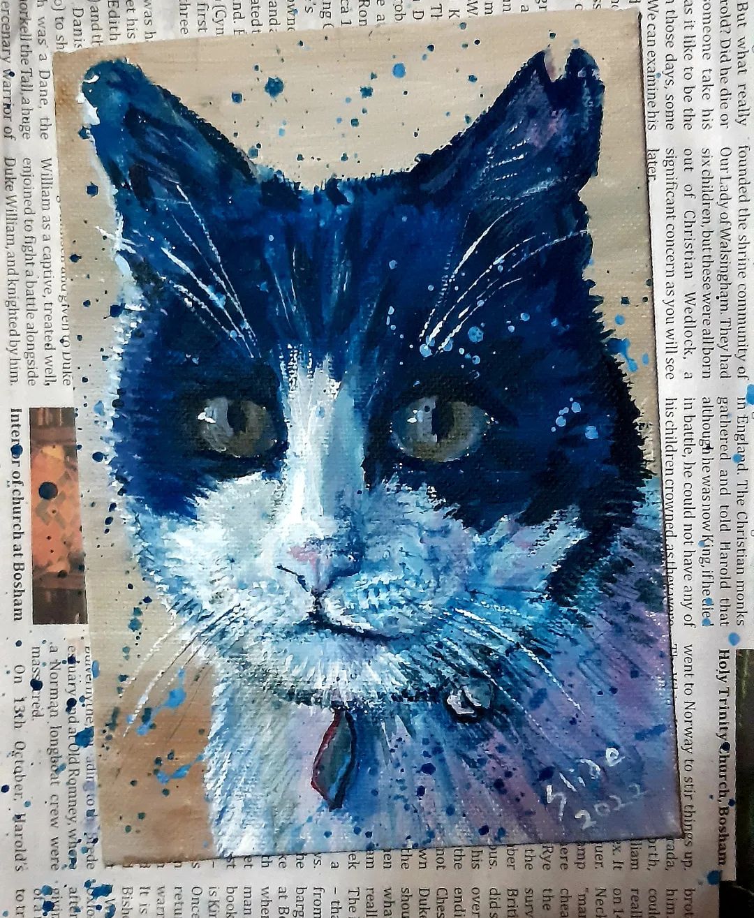Little painting in memory of Jack, Hastings Old Town roamer and Royal Standard regular customer. He died last month and was a King. #hastings #hastingseastsussex #hastingsartist #artistsoninstagram #art #catstagram #cats #cat #catsofinstagram